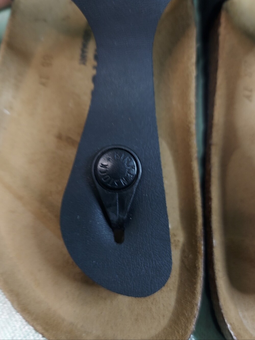 Birkenstock Gizeh Black Leather Sandals Sz 36 L5 - Picture 12 of 15
